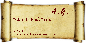 Ackert György névjegykártya